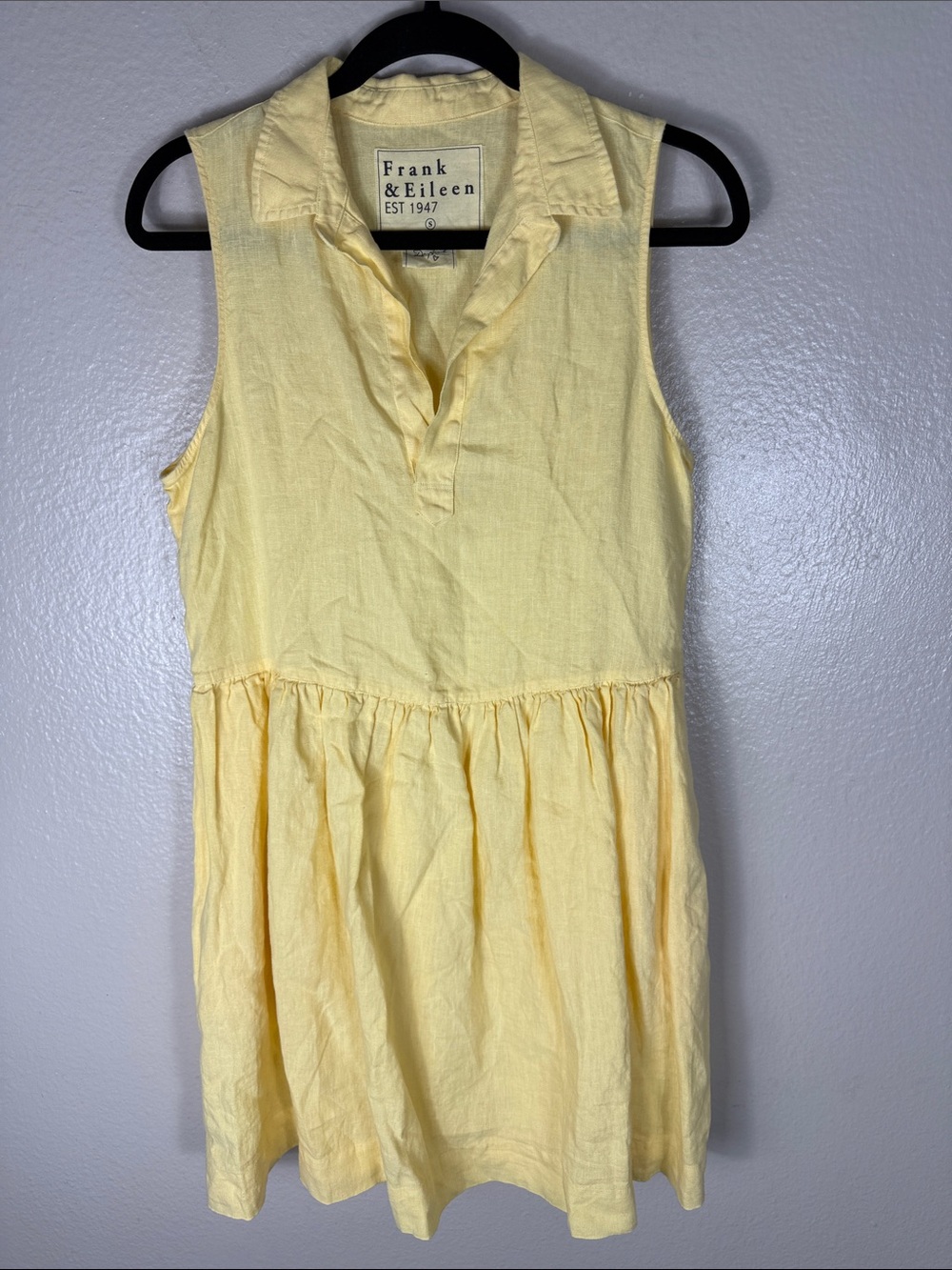 Frank & Eileen Daphne Sleeveless Yellow Mini Dress Sample